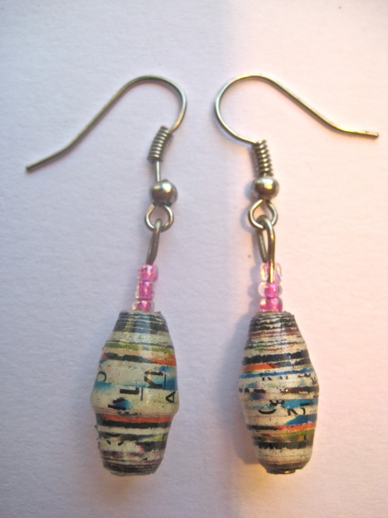 Moreen recycled paper earrings