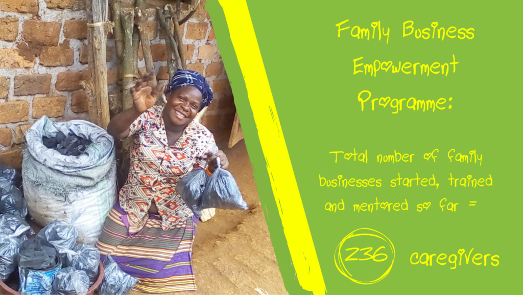 Family Business empowerment programme: total number of family businesses start, trained and mentored so far = 236 caregivers